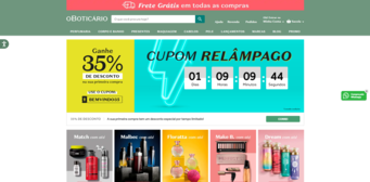Site do ecommerce Boticario